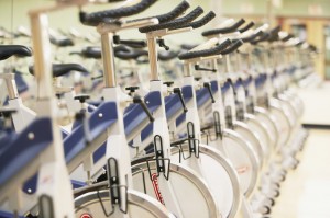 Row of Exercise Bikes