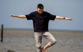 Patient practicing balance exercise at Active Spine Chiropractic in Mooresville NC